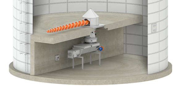 slideshow of Laidig reclaim systems silo unloading, unloader, silo reclaimers, bulk storage systems, bulk storage and handling, reclaimer