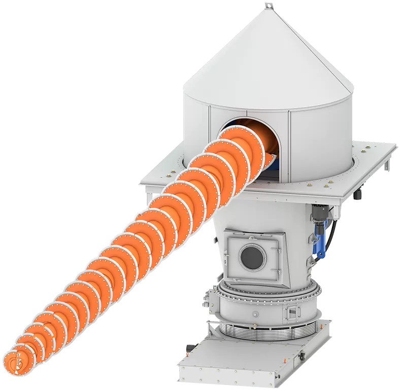 Laidig Reclaim System silo unloading, bulk material handling system, bridging, rat-holing, material flow, reclaim, reclaimer, unloader, bulk material storage, reclaim system, dry bulk unloading, ethanol, biofuel, biodiesel, feed and grain